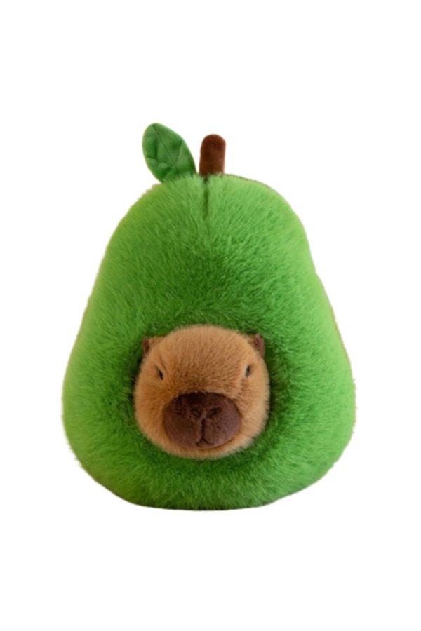 Capibara avocado, Jucărie de pluș, VICTINY® verde/maro, 35 cm /calitate premium