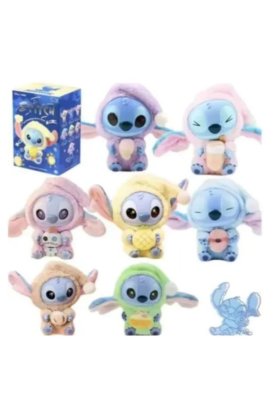 Figurina de plus LaBubu Stitch, moale și pufoasă, 14 cm