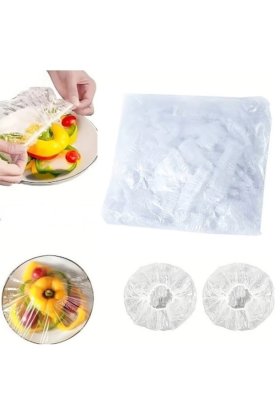 Set 100 de huse de protecție pentru boluri / farfurii / alimente, compatibile cu congelator, Comando Home