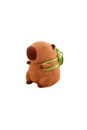 Jucarie de plus, Capibara, multicolor, 40 cm + Set Plastilina Inteligenta, Magic Clay, 12 Pungi, Saf