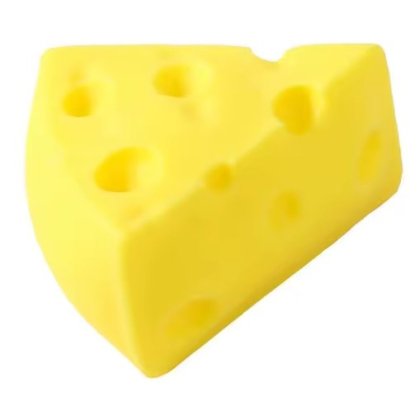 Jucarie squeeze, VICTINY® model CASCAVAL / branza triunghi 7X6 CM, Antistres, galben, ANTI STRES
