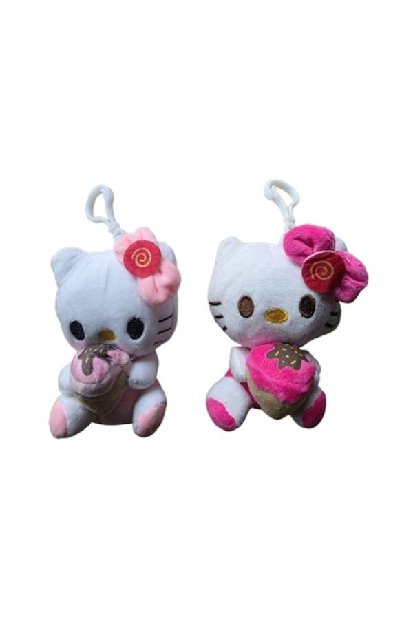 Jucarie plus breloc hello kitty VICTINY® 12 cm alb/roz