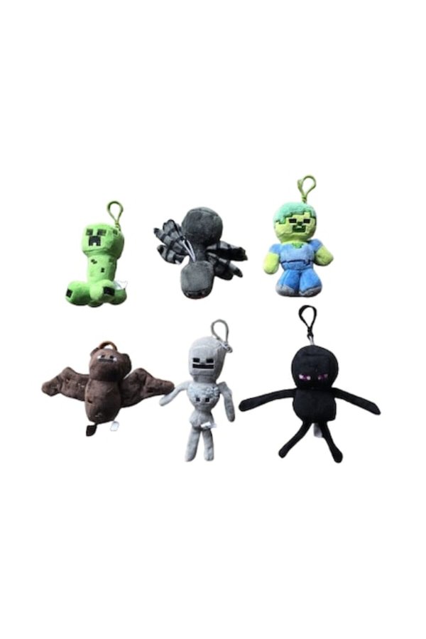 Set 3 brelocuri de pluș Minecraft VICTINY® 12 cm Verde