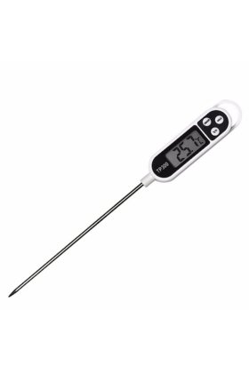 Termometru de bucătărie TP300, Senmase, oțel inoxidabil/ABS, 24,5 cm, alb/negru