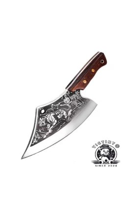 Satar de macelarie VICTINY® Satar pentru carne model tigru cu teaca