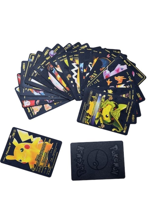 Set 50 Cartonase Pokemon, negre