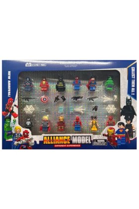 Set 12 figurine model Alliance, VICTINY ®   Multicolor, 5 cm + Minge Antistres cu Slime - Minge de strâns