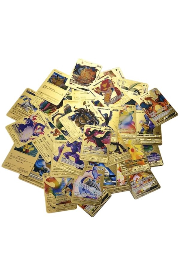 Carti de joc pokemon pentru colectionari ®, 55 bucati, auriu/gold