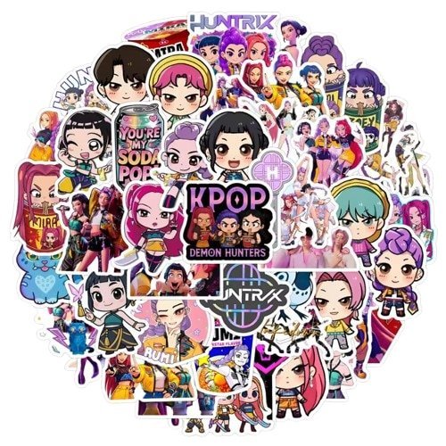 Set 50 autocolante k pop demon hunter VICTINY® 3/5 cm