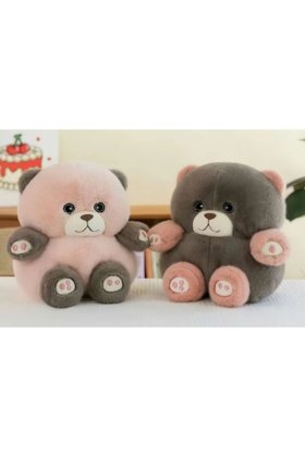 Set 2 Ursuleti de plus VICTINY® maro/roz, 30 cm