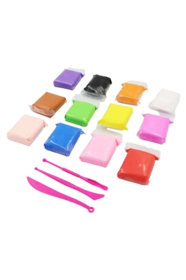 Plastilina inteligentă Smart Clay VICTINY®, 12 pungi, 2 unelte, multicoloră, +2 ani
