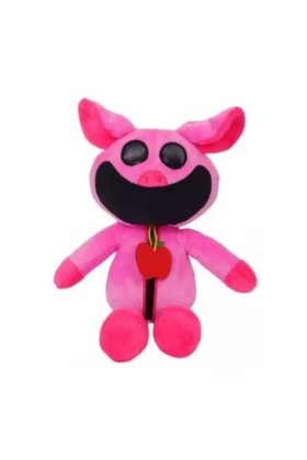 Jucărie de pluș PickyPiggy, Creaturile Zâmbitoare, VICTINY®, Roz, 24/30 cm