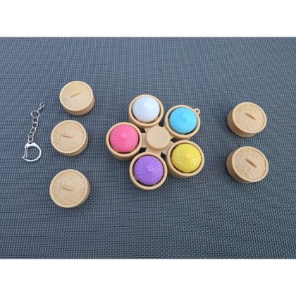 Jucarie antistres VICTINY® Fidget spinner dumpling 5 brate tastatura cu lumini led 1 BUC RANDOM jucarie senzoriala squishy pentru copii si adulti