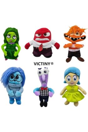 Set 6 brelocuri jucării de pluș VICTINY® Inside Out 2 / 12 cm