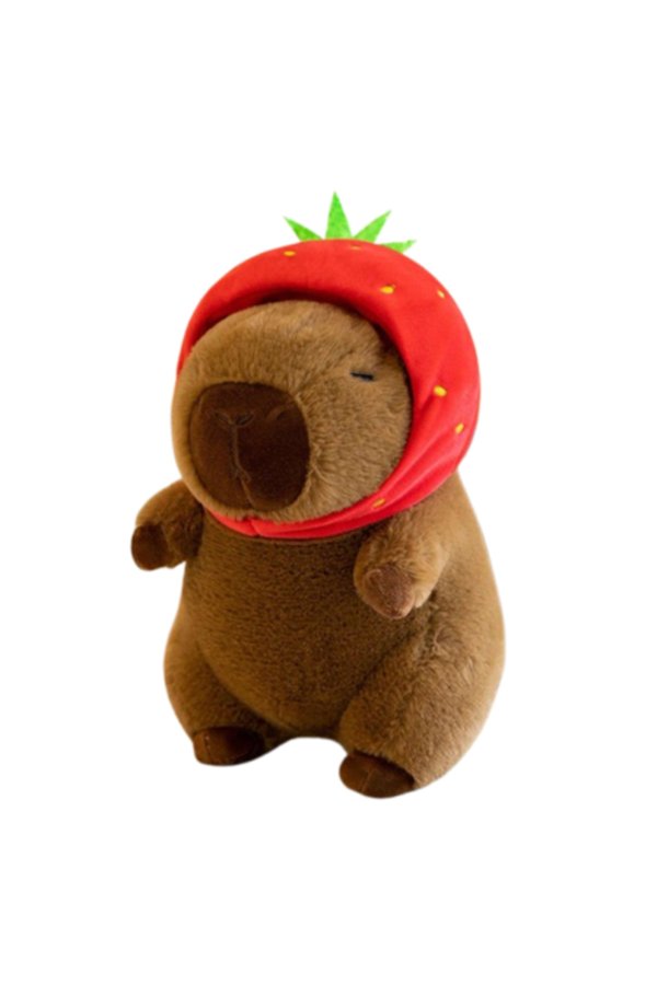 Capibara capsuna, Jucarie de plus, VICTINY® maro, 23 cm /calitate premium