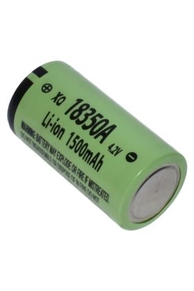 Acumulator XQ-18350A reincarcabil Li-ion VICTINY ®, 3.7v 1500mah, verde
