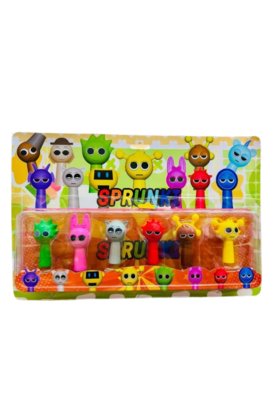 Set figurine Sprunky VICTINY, multicolor, 5 cm, 6 bucăți