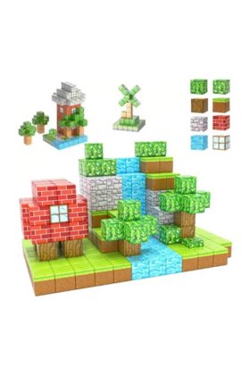 Set 64 Cuburi de Constructie Magnetic ®