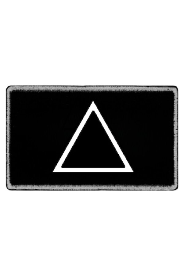 Emblema, patch-uri soldat triunghi jocul calamarului ® negru