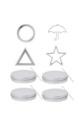 Set 4 forme Biscuiti cutie metalica VICTINY® DALGONA din jocul calamarului