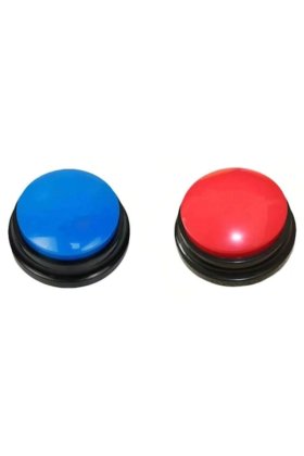 Set 2 jocuri interactive Squid Game buton de vot VICTINY® cu înregistrare sonoră roșu și albastru