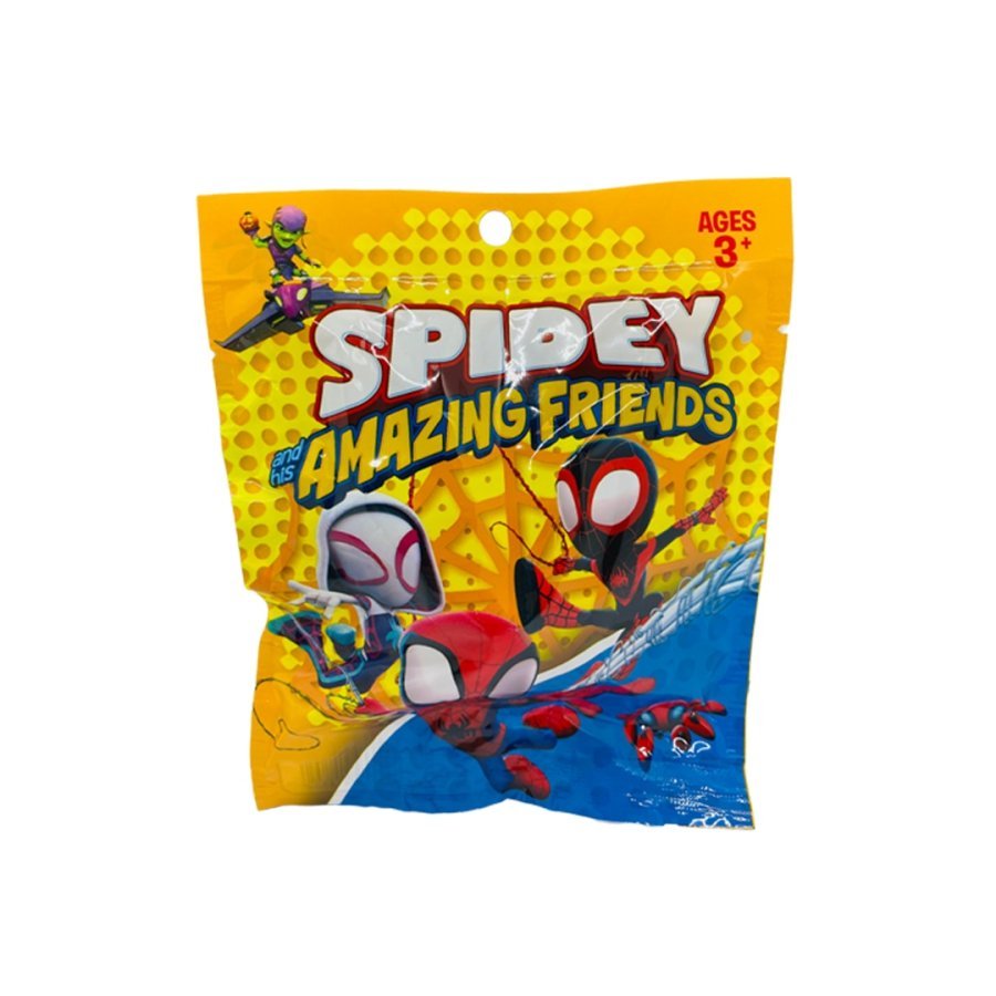 Plic Spidey and his Amazing Friends, cu figurina si cartonase surpriza, Mistery Box