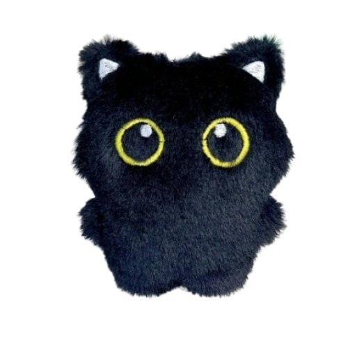 Jucarie de plus pisica, tip breloc / pandantiv VICTINY® negru 10 cm