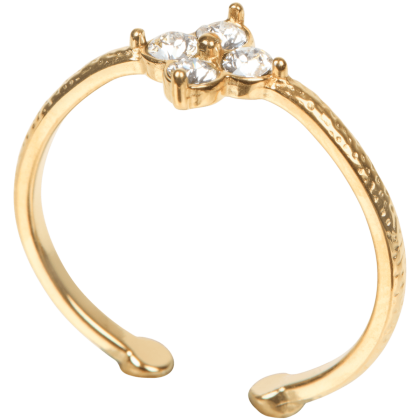 Inel placat cu aur cu cristale Swarovski