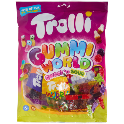 Trolli Gummi World Dulce și acrișor