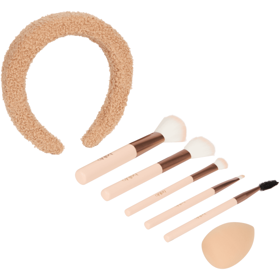 Set de pensule de machiaj cu bentiță de păr și burete Belluto Accessories