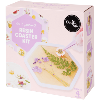 Kit DIY pentru suporturi de pahare din rășină Crafts & Co