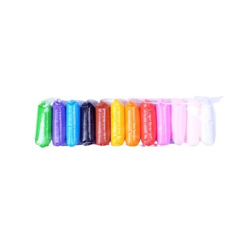 Set 12 pungi Plastilina Super Magic Clay cu ustensile de modelat