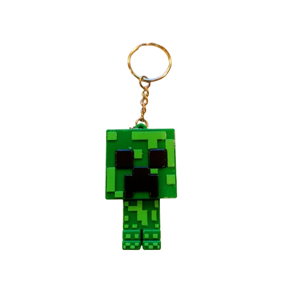 Breloc mini pop minecraft, creeper, verde, mini figurina