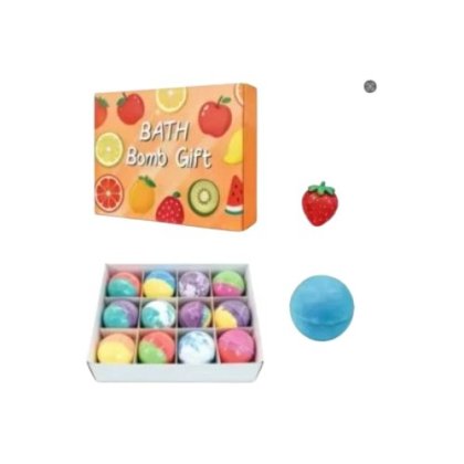 Set 2 Bath Bomb Gift VICTINY® bile efervescente pentru baie, 2 buc random, figurina surpriza 2, 5 cm, diverse arome si culori