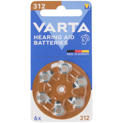 Baterii pentru aparate auditive Varta 312