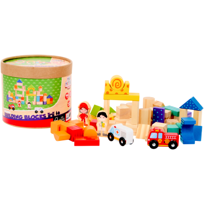 Blocuri de construit din lemn Mini Matters