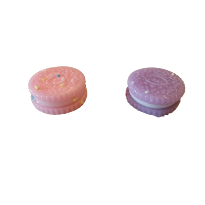 Set 2 Jucării squishy VICTINY oreo roz/mov 3x3cm