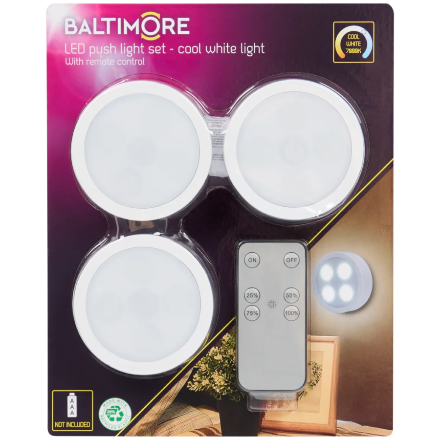 Lămpi cu telecomandă și aprindere prin apăsare Baltimore