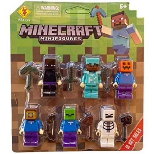 Set 6 figurine Minecraft, MoreJieka, 6 ani+, Multicolor