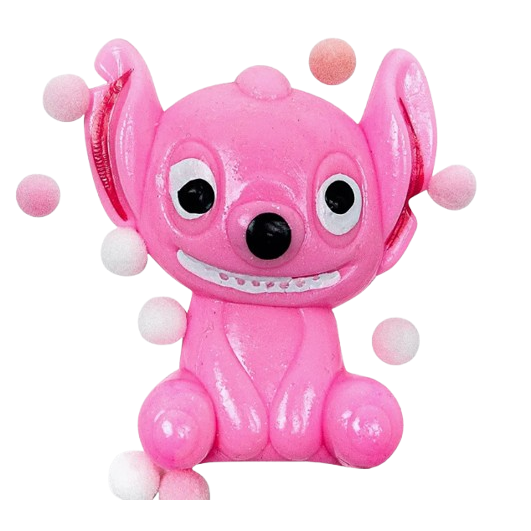 Jucarie squishy moale cu textura de revenire lenta VICTINY® roz/stich