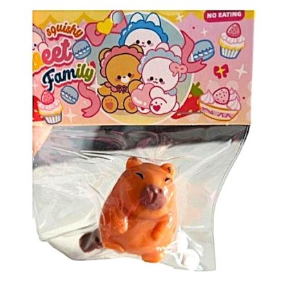 Jucarie Capybara Squishy, anti-stres, maro, gumat