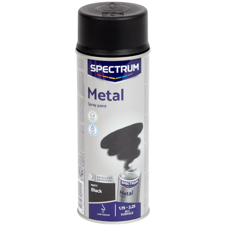 Vopsea spray pentru metal Spectrum negru mat