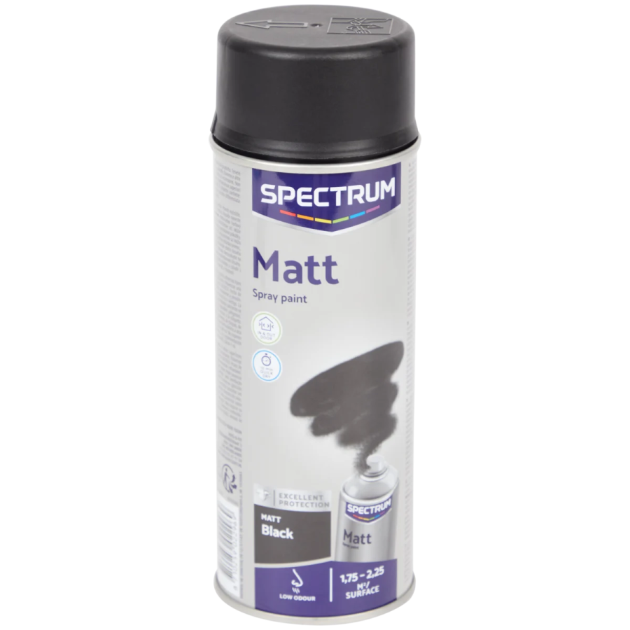 Vopsea pulverizabilă mată Spectrum Negru
