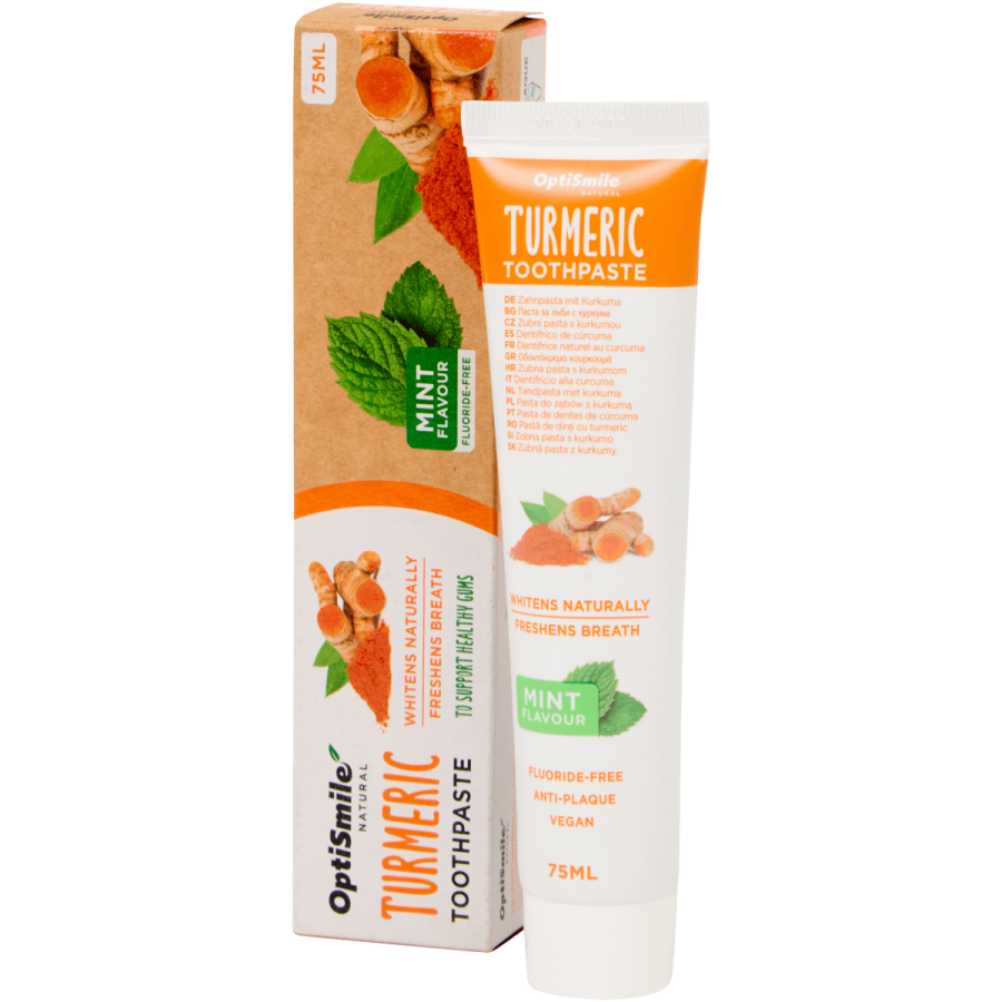 Pastă de dinți naturală OptiSmile Curcuma și mentă