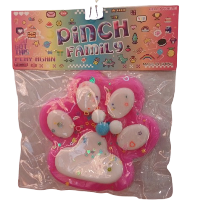 Jucarie squishy moale, cu textura de revenire lenta labuta de pisica, roz