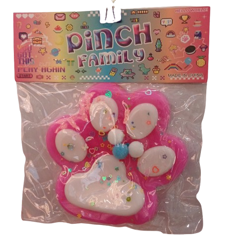 Jucarie squishy moale, cu textura de revenire lenta labuta de pisica, roz