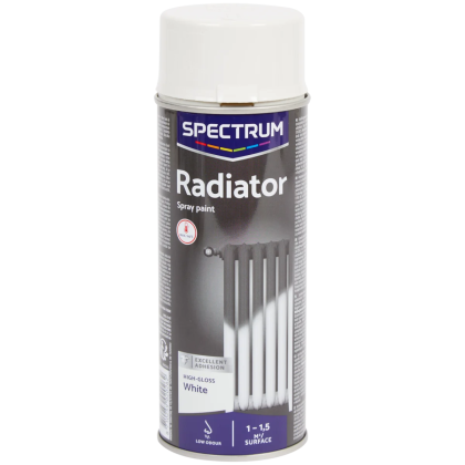 Vopsea lucioasă spray pentru calorifere Spectrum alb