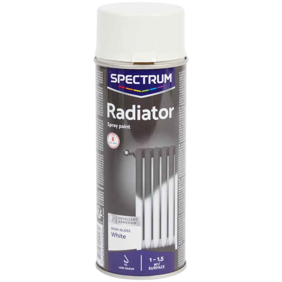 Vopsea lucioasă spray pentru calorifere Spectrum alb