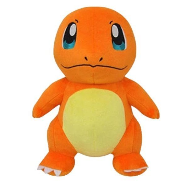 Jucarie de plus Charmander Pokemon, 23 cm, Portocaliu
