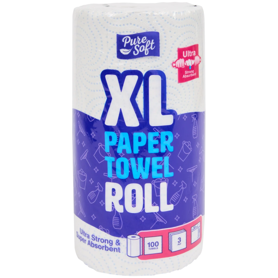 Prosoape de hârtie XL Pure Soft Ultrarezistente și superabsorbante